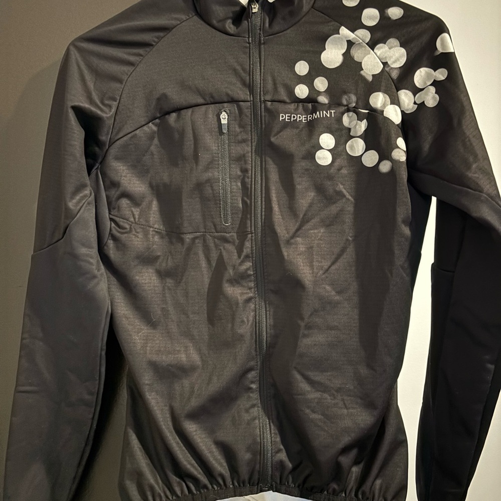 Peppermint Black Jacket with White Accents